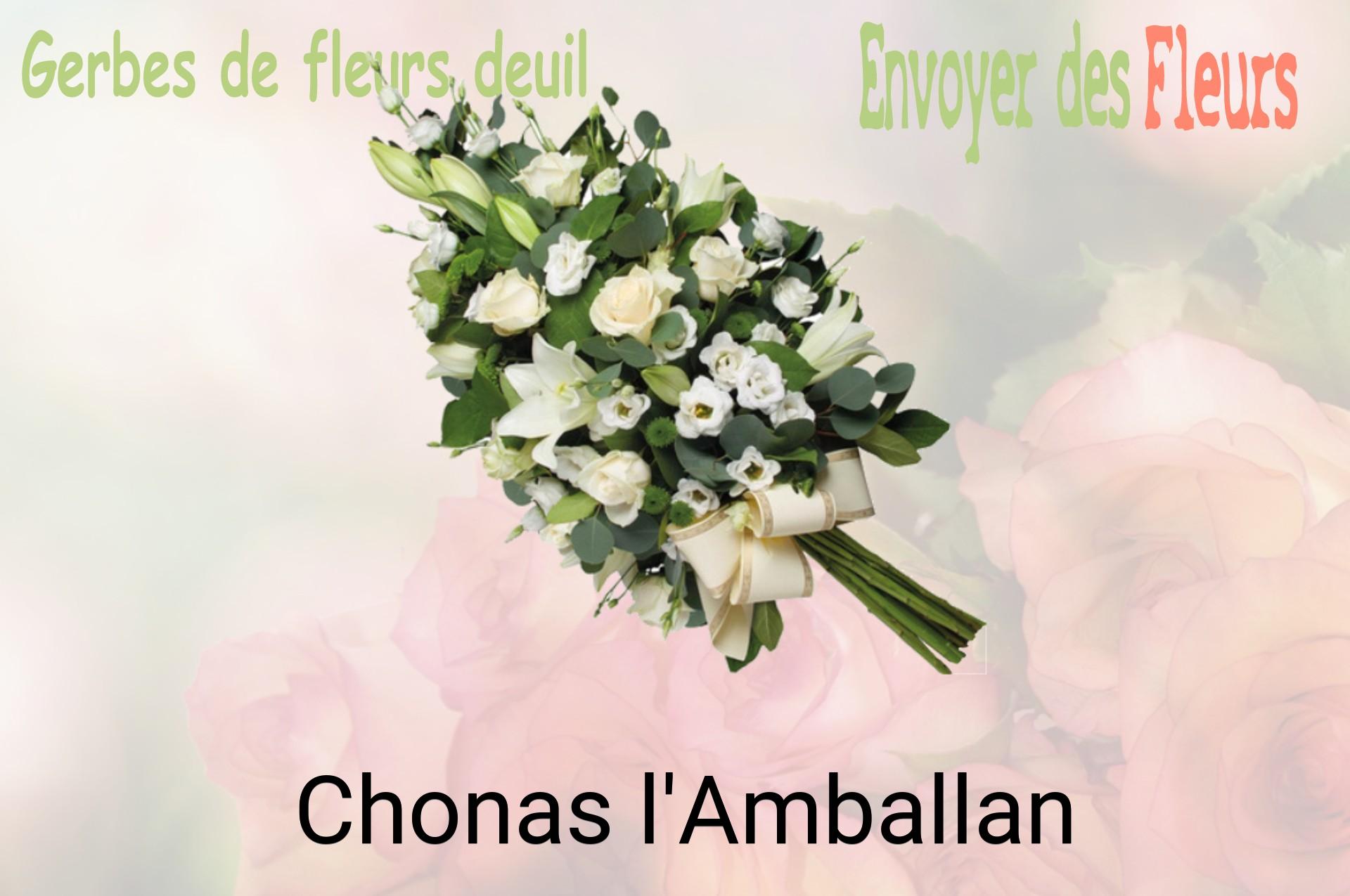 Gerbe de fleurs de deuil livrée à Chonas-l'Amballan